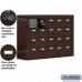 Salsbury Cell Phone Storage Locker - 4 Door High Unit (8 Inch Deep Compartments) - 20 A Doors - Bronze - Surface Mounted - Resettable Combination Locks
